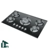 اجاق گاز تاکنو گاز 5 شعله پلو پز وسط لبه مات مدل G-113 مشکی