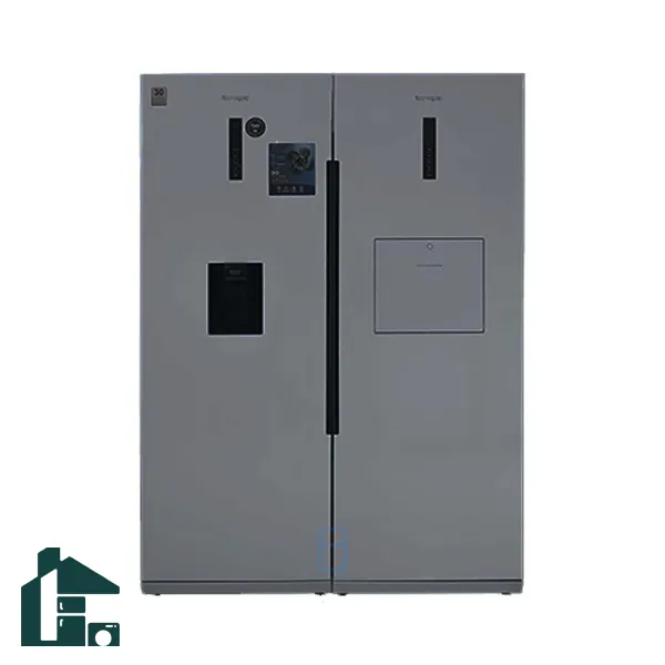 فریزر دستگیره مخفی عمودی آبریز برقی یخساز اتومات تاکنو گلد مدل 802F سیلور